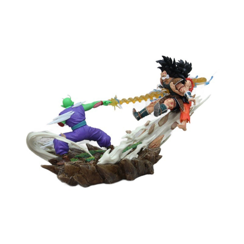 19cm Anime Dragon Ball   Goku Raditz Piccolo Action figure Handmade Model Statue