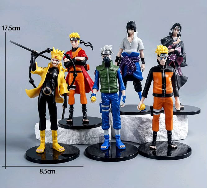 Naruto Anime Figure Collection – 6-Piece Display Set
