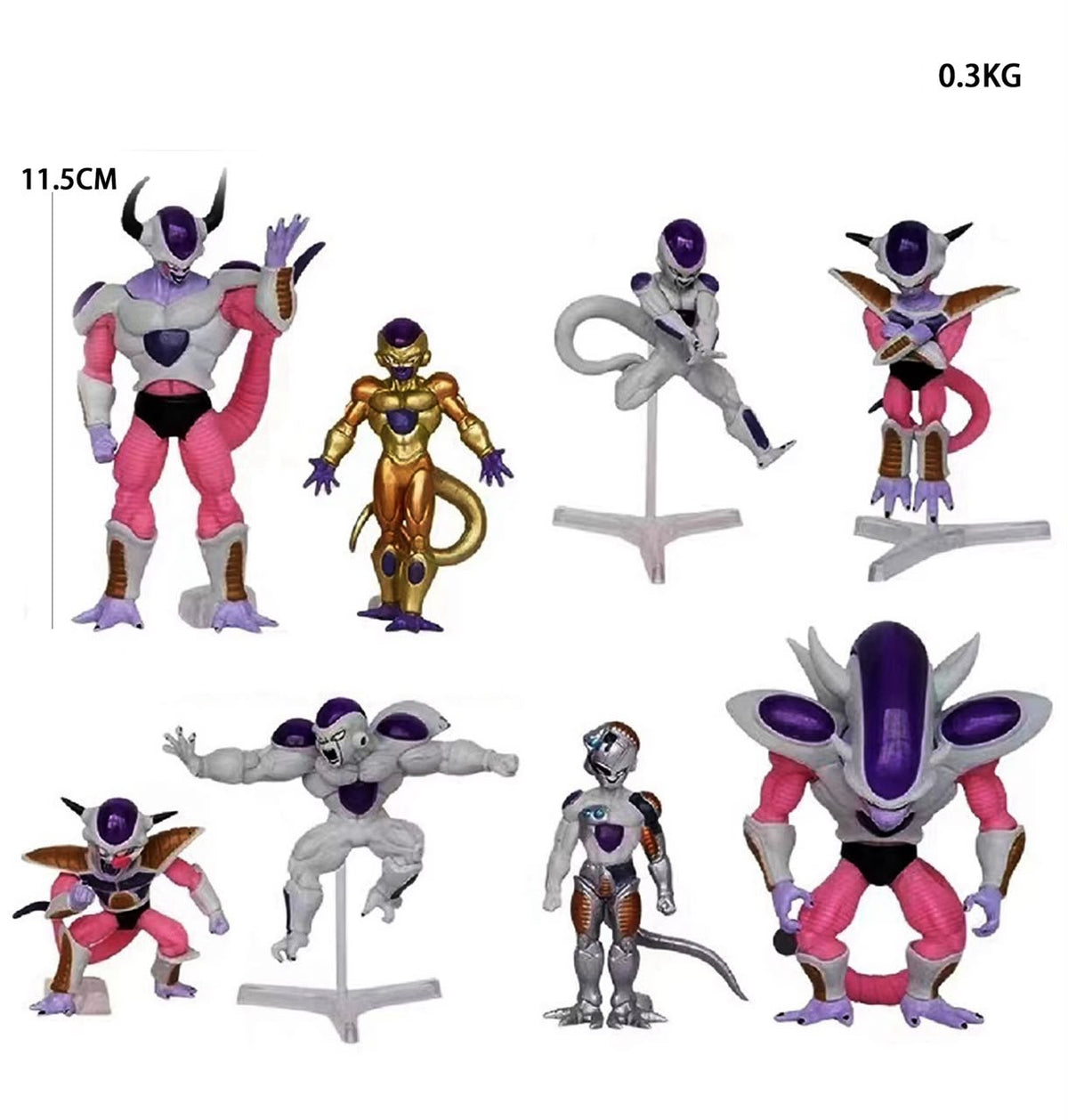 Freiza dragon ball  set 8 pcs 8-13 cm